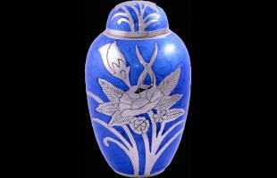 Blue Flower Urn