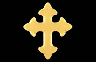 Flat Gothic Cross (No.19) Ornament