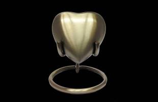 Silver Heart Keepsake Urn with or without Stand